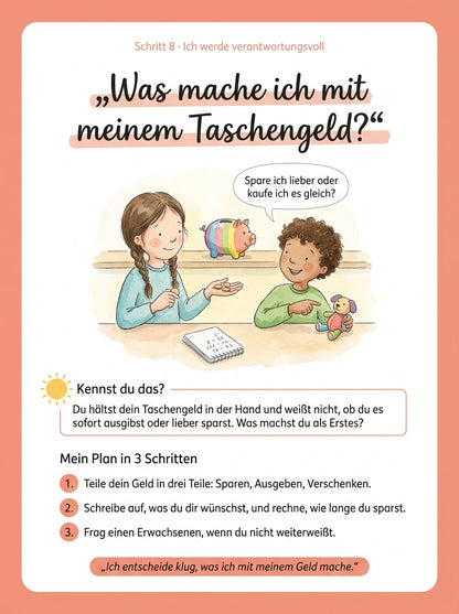 Eine Seite aus dem Buch Ich schaff das!