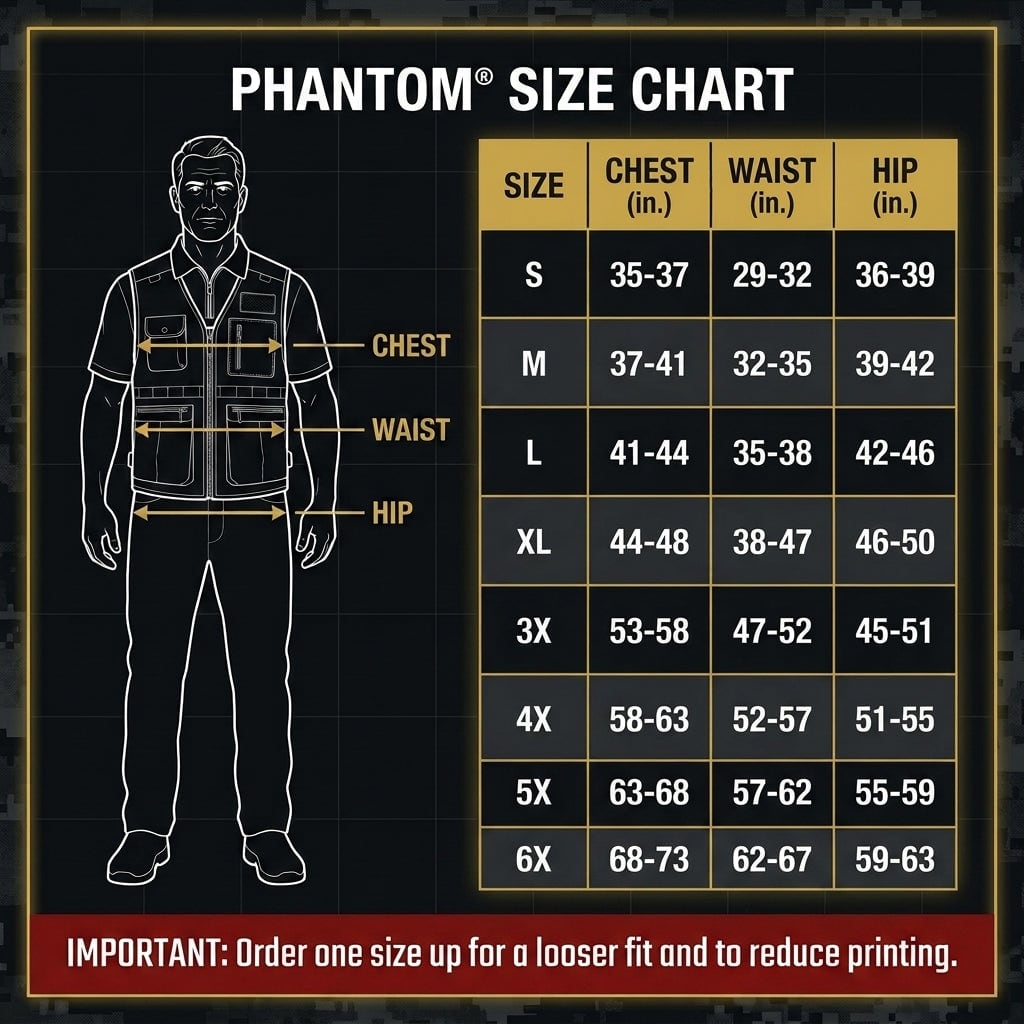 Phantom™ Premium Concealed Utility Travel Vest.